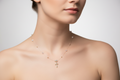14K Gold Cross Illusion Necklace
