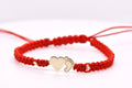 14K Gold Heart &amp; Baby Foot Adjustable Bracelet