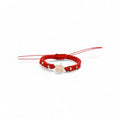 14K Gold Clover Red String Bracelet – Adjustable