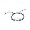 14K Gold Blue Hematite Beaded Bracelet – Adjustable