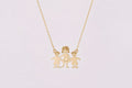 14K Gold Family Necklace