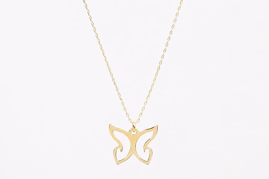 14K Gold Butterfly Necklace