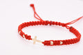14K Gold Cross Red String Bracelet – Adjustable