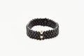 Unisex Miyuki Elastic Ring | Handmade with 14K Gold Accent Beads