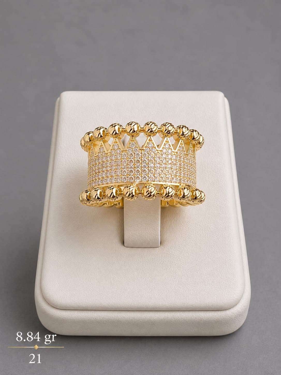14K Gold Crown Ring